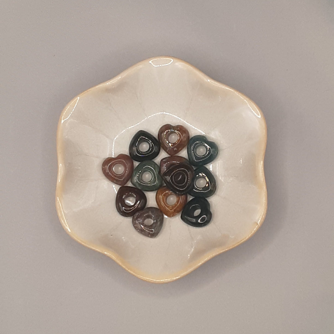 Perle européenne Agate indienne Cœur