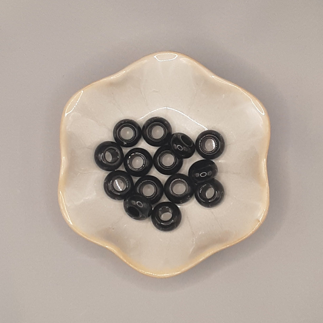 Perle européenne Agate noire Ronde