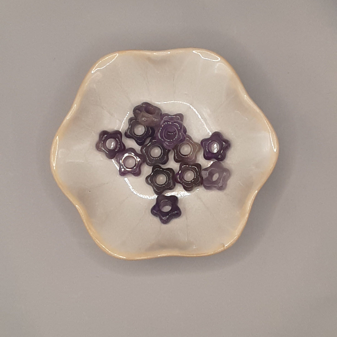 Perle européenne Améthyste Fleur